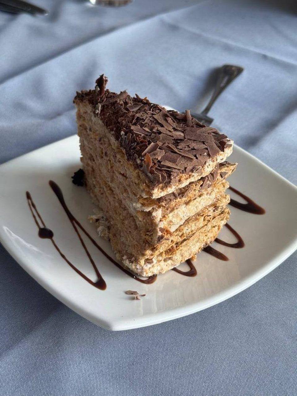 Layered chocolate dessert cake