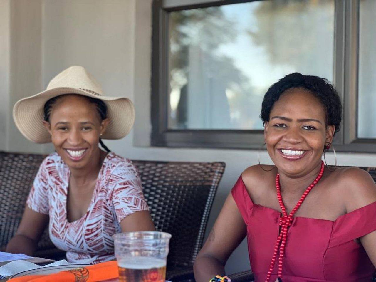 Two guests enjoying the lodge